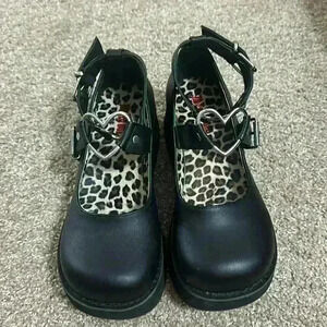 Demonia black heel shoes